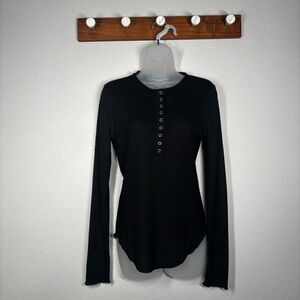 Zenana Black Waffle Knit Size Large